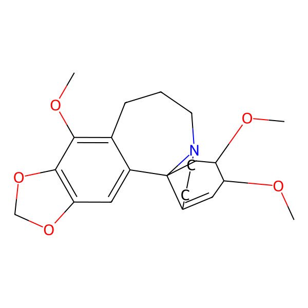 2D Structure of (1S,19S,20R)-9,19,20-trimethoxy-5,7-dioxa-14-azapentacyclo[12.7.0.01,17.02,10.04,8]henicosa-2,4(8),9,17-tetraene