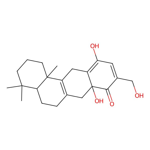 2D Structure of 7a,11-Dihydroxy-9-(hydroxymethyl)-4,4,12b-trimethyl-1,2,3,4a,5,6,7,12-octahydrobenzo[a]anthracen-8-one