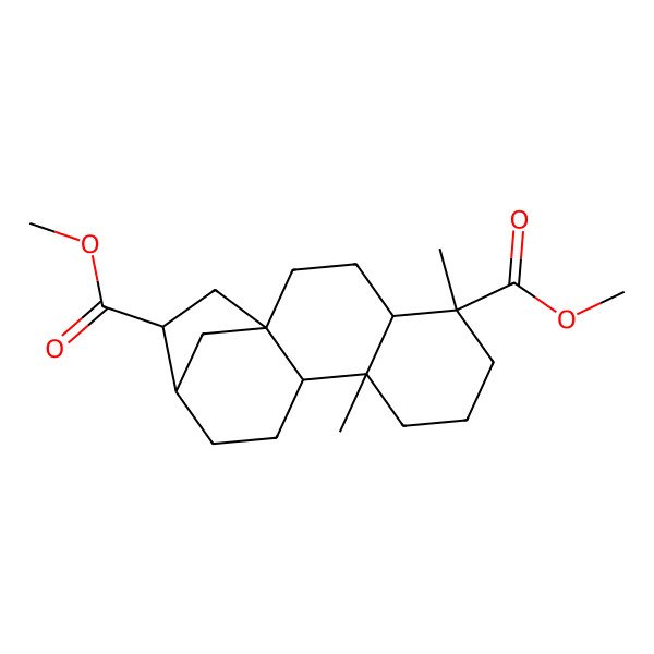 2D Structure of dimethyl (1S,4S,5R,9S,10R,13R,14S)-5,9-dimethyltetracyclo[11.2.1.01,10.04,9]hexadecane-5,14-dicarboxylate