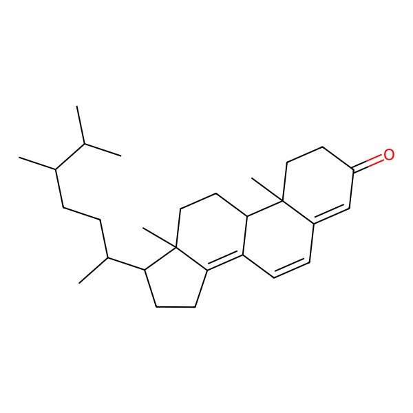 2D Structure of 17-(5,6-Dimethylheptan-2-yl)-10,13-dimethyl-1,2,9,11,12,15,16,17-octahydrocyclopenta[a]phenanthren-3-one