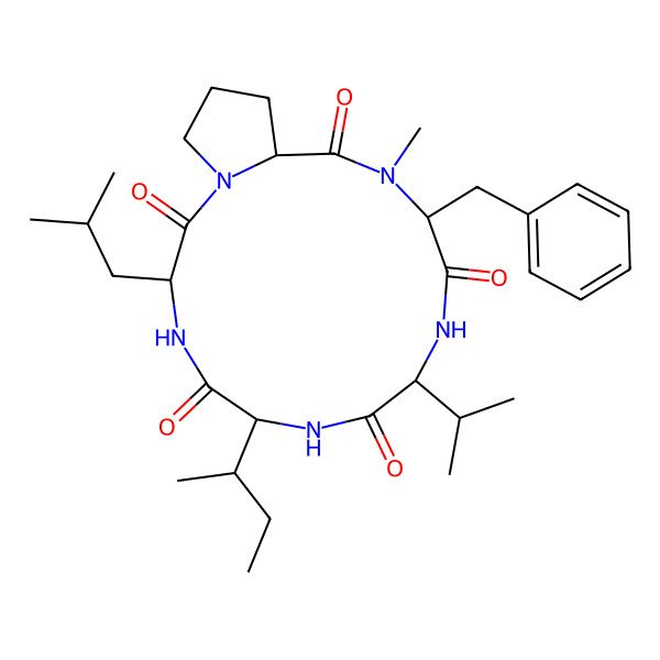 2D Structure of Cyclo(N-methyl-L-Phe-L-Val-D-Ile-L-Leu-L-Pro)
