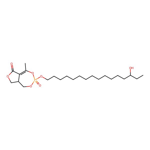 2D Structure of (3S,8aR)-3-[(14R)-14-hydroxyhexadecoxy]-5-methyl-3-oxo-8,8a-dihydro-1H-furo[3,4-e][1,3,2]dioxaphosphepin-6-one