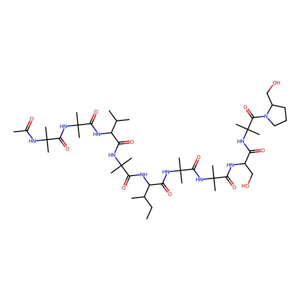 2D Structure of Ac-Aib-Aib-DL-Val-Aib-DL-xiIle-Aib-Aib-DL-Ser-Aib-DL-Pro-ol