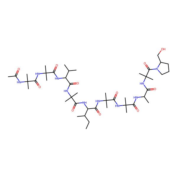 2D Structure of Ac-Aib-Aib-Val-Aib-Ile-Aib-Aib-Ala-Aib-Pro-ol