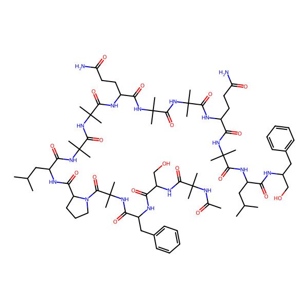 2D Structure of Ac-Aib-DL-Ser-DL-Phe-Aib-DL-Pro-DL-Leu-Aib-Aib-DL-Gln-Aib-Aib-DL-Gln-Aib-DL-Leu-DL-Phe-ol