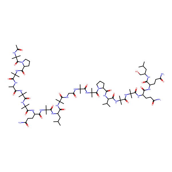 2D Structure of Ac-Aib-Pro-Aib-Ala-Aib-Aib-Gln-Aib-Leu-Aib-Gly-Aib-Aib-Pro-Val-Aib-Aib-Gln-Gln-Leu-ol
