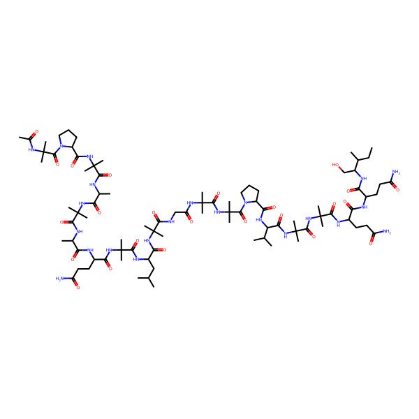 2D Structure of Ac-Aib-Pro-Aib-Ala-Aib-Ala-Gln-Aib-Leu-Aib-Gly-Aib-Aib-Pro-Val-Aib-Aib-Gln-Gln-xiIle-ol