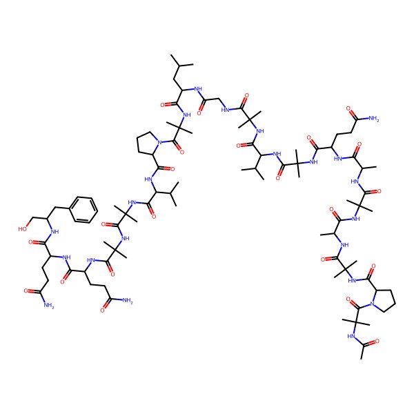 2D Structure of Ac-Aib-Pro-Aib-D-Ala-Aib-Ala-Gln-Aib-Val-Aib-Gly-Leu-Aib-Pro-D-Val-Aib-Aib-Gln-Gln-Phe-ol