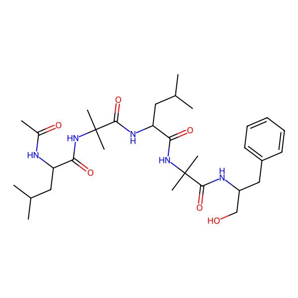 2D Structure of Ac-DL-Leu-Aib-DL-Leu-Aib-DL-Phe-ol