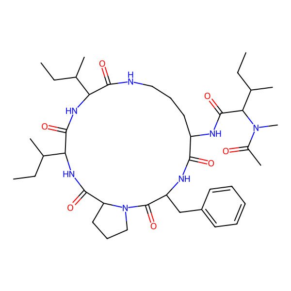 2D Structure of Ac-DL-N(Me)xiIle-DL-Orn(1)-DL-Phe-DL-Pro-DL-xiIle-DL-xiIle-(1)