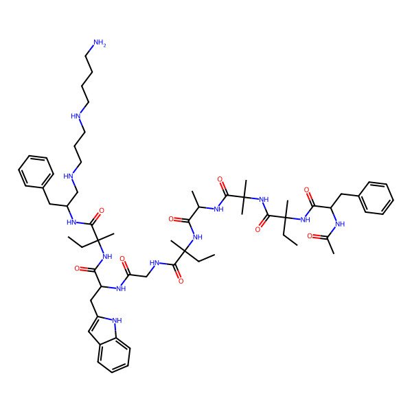 2D Structure of Ac-DL-Phe-DL-Iva-Aib-DL-Ala-DL-Iva-Gly-DL-Ala(indol-2-yl)-DL-Iva-Unk