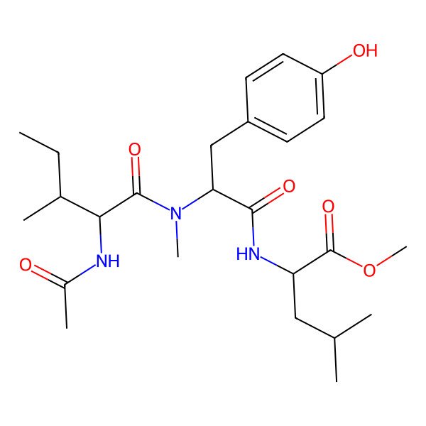 2D Structure of Ac-DL-xiIle-DL-N(Me)Tyr-DL-Leu-OMe
