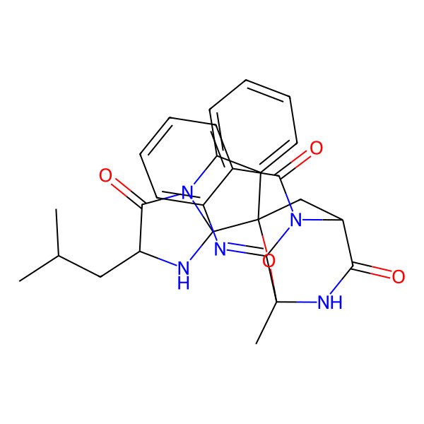 2D Structure of (1R,2'S,3R,5R,9'aR)-1-Methyl-2'-(2-methylpropyl)-1',4,5,9'a-tetrahydrospiro[1,5-(epiminomethano)[1,4]oxazepino[3,4-b]quinazoline-3,9'-imidazo[1,2-a]indole]-3',7,13(1H,2'H)-trione