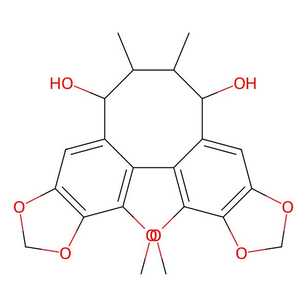 2D Structure of (11S,12S,13R,14R)-3,22-dimethoxy-12,13-dimethyl-5,7,18,20-tetraoxapentacyclo[13.7.0.02,10.04,8.017,21]docosa-1(22),2,4(8),9,15,17(21)-hexaene-11,14-diol