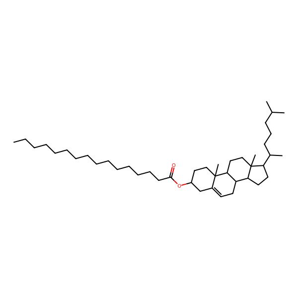 2D Structure of [(3S,8R,9R,10R,13R,14R,17R)-10,13-dimethyl-17-[(2R)-6-methylheptan-2-yl]-2,3,4,7,8,9,11,12,14,15,16,17-dodecahydro-1H-cyclopenta[a]phenanthren-3-yl] hexadecanoate