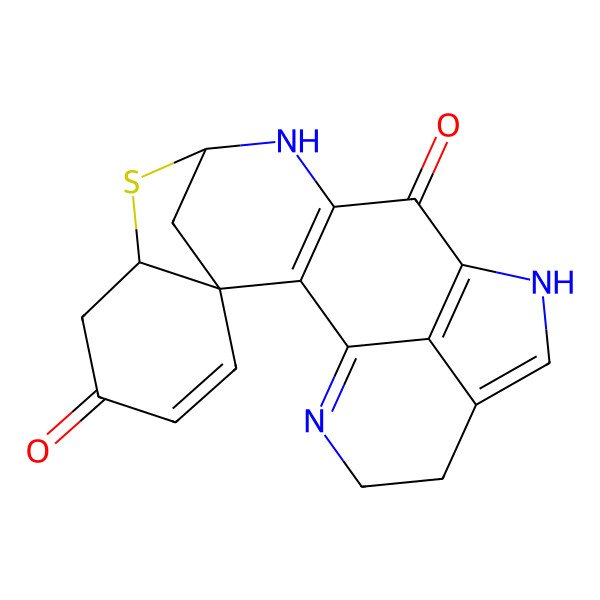 2D Structure of 15-thia-4,9,13-triazahexacyclo[12.6.1.13,7.01,16.02,12.010,22]docosa-2(12),3,7,10(22),19-pentaene-11,18-dione
