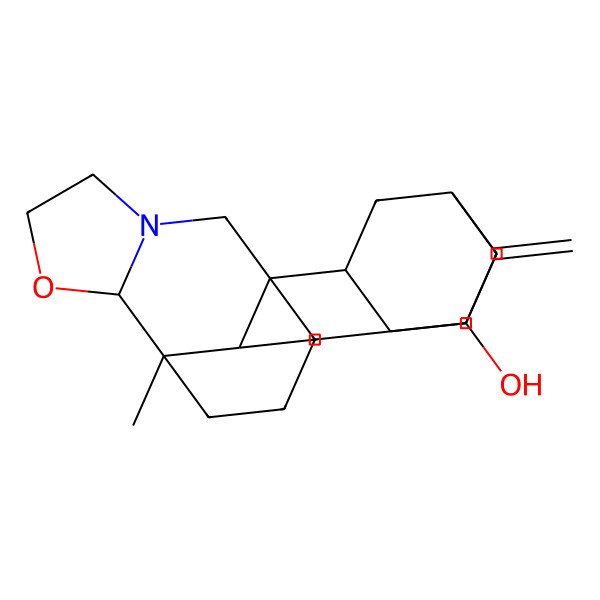 2D Structure of (1R,2S,4S,6R,7S,10S)-11-methyl-5-methylidene-13-oxa-16-azahexacyclo[9.6.3.24,7.01,10.02,7.012,16]docosan-6-ol