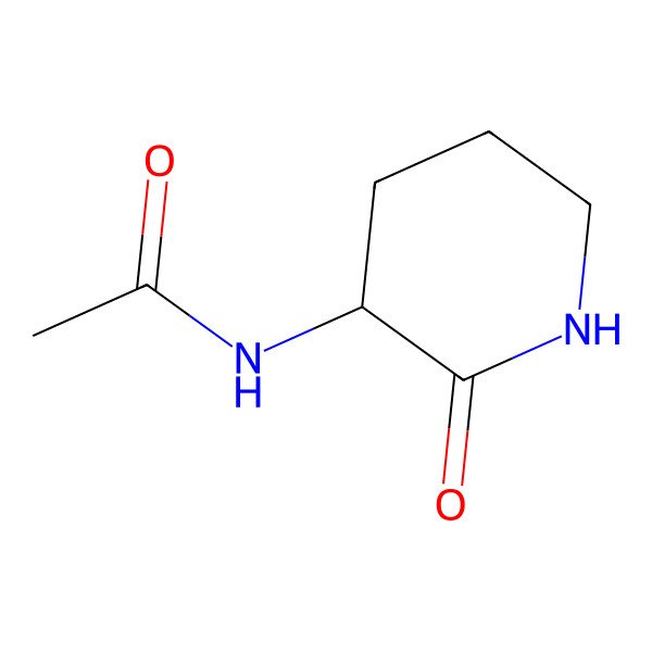 2D Structure of N-[(3S)-2-oxopiperidin-3-yl]acetamide