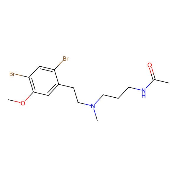 2D Structure of Acetamide, N-[3-[[2-(2,4-dibromo-5-methoxyphenyl)ethyl]methylamino]propyl]-