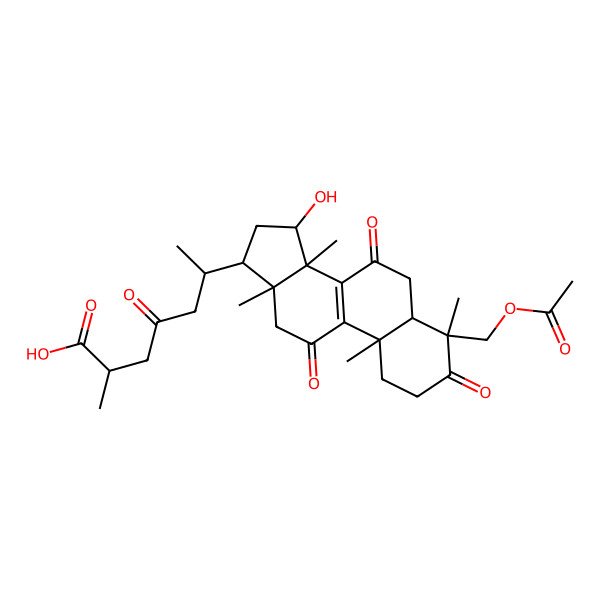 2D Structure of Acetyl ganohainanic acid A