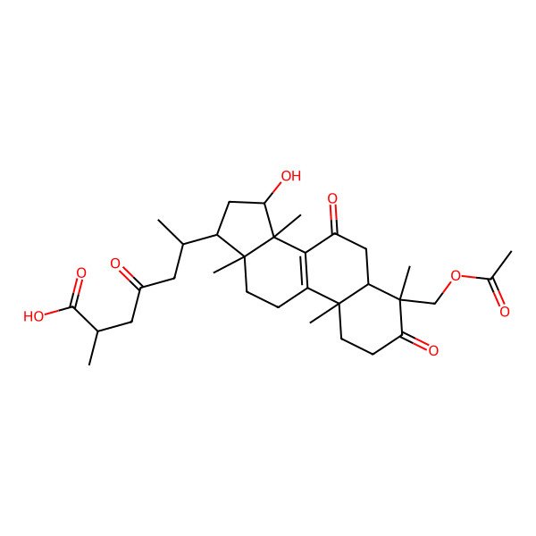 2D Structure of Acetyl ganohainanic acid D