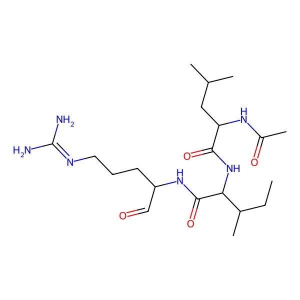 2D Structure of Acetyl-leucyl-isoleucyl-argininal
