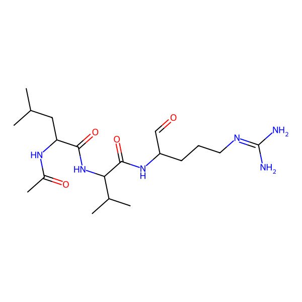 2D Structure of Acetyl-leucyl-valyl-argininal