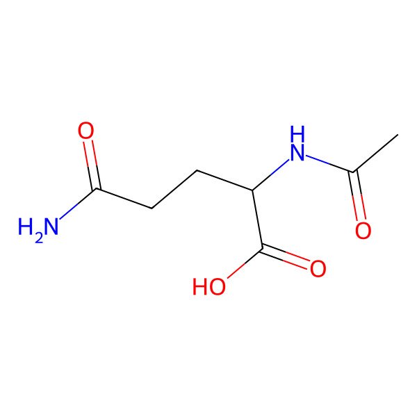 2D Structure of 4-Carbamoyl-2-acetamidobutanoic acid