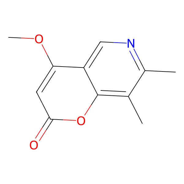 2D Structure of 4-Methoxy-7,8-dimethyl-2H-pyrano(3,2-c)pyridin-2-one