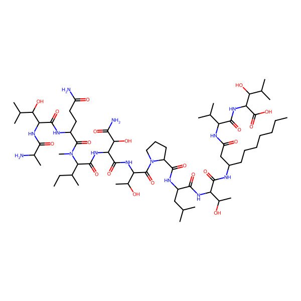 2D Structure of Acyclolaxaphycin B