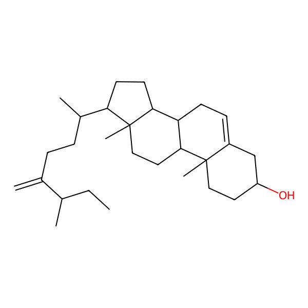 2D Structure of 10,13-dimethyl-17-(6-methyl-5-methylideneoctan-2-yl)-2,3,4,7,8,9,11,12,14,15,16,17-dodecahydro-1H-cyclopenta[a]phenanthren-3-ol