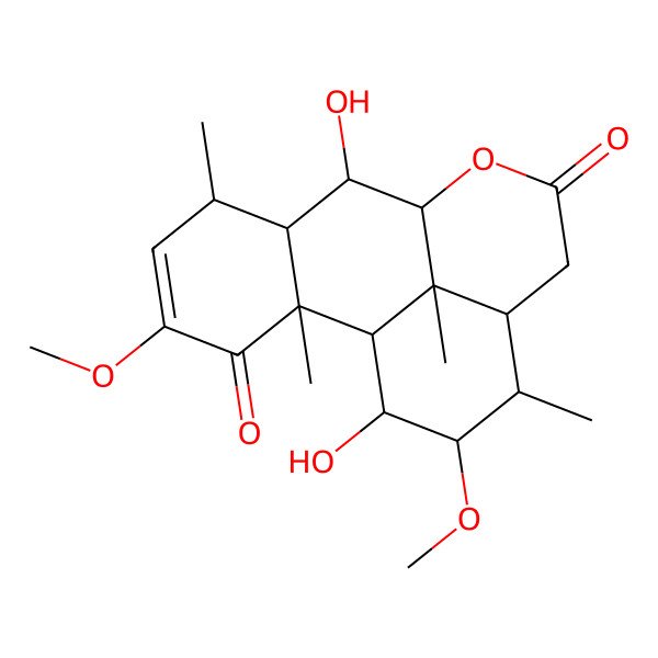 2D Structure of 8,16-Dihydroxy-4,15-dimethoxy-2,6,14,17-tetramethyl-10-oxatetracyclo[7.7.1.02,7.013,17]heptadec-4-ene-3,11-dione