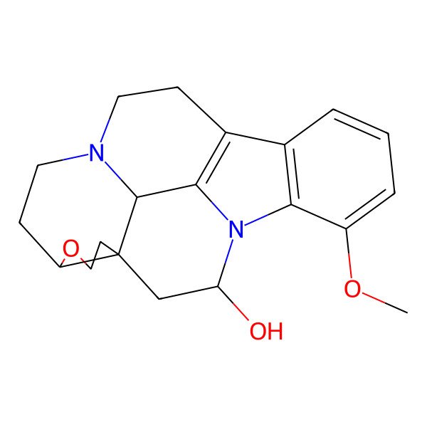 2D Structure of (1S,3S,17S,21S)-6-methoxy-18-oxa-4,14-diazahexacyclo[9.9.2.01,17.04,22.05,10.014,21]docosa-5(10),6,8,11(22)-tetraen-3-ol