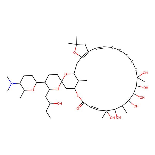 2D Structure of (8Z,22Z)-5'-[5-(dimethylamino)-6-methyloxan-2-yl]-15,16,17,18,20,21-hexahydroxy-6'-(2-hydroxybutyl)-5,5,15,19,21,30-hexamethylspiro[4,25,29-trioxatricyclo[24.3.1.03,7]triaconta-3(7),8,22-triene-28,2'-oxane]-24-one