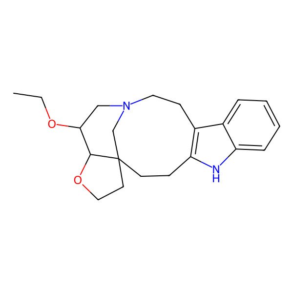 2D Structure of (1R,17S,18R)-17-ethoxy-19-oxa-5,15-diazapentacyclo[13.6.1.01,18.04,12.06,11]docosa-4(12),6,8,10-tetraene