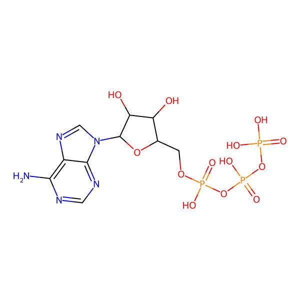 2D Structure of Adenosine-5'-triphosphate