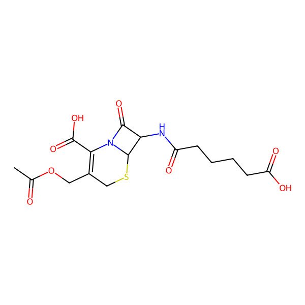 2D Structure of Adipyl-7-aminocephalosporanic acid