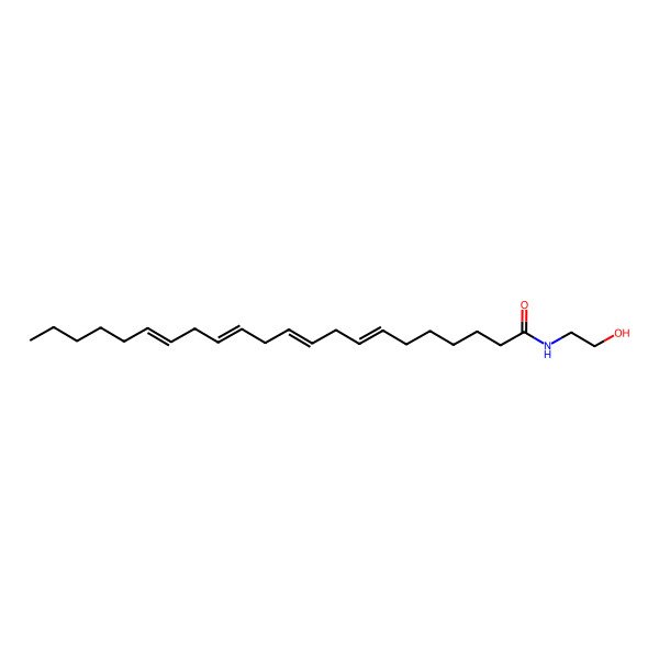 2D Structure of N-(2-Hydroxyethyl)-7Z,10Z,13Z,16Z-docosatetraenamide