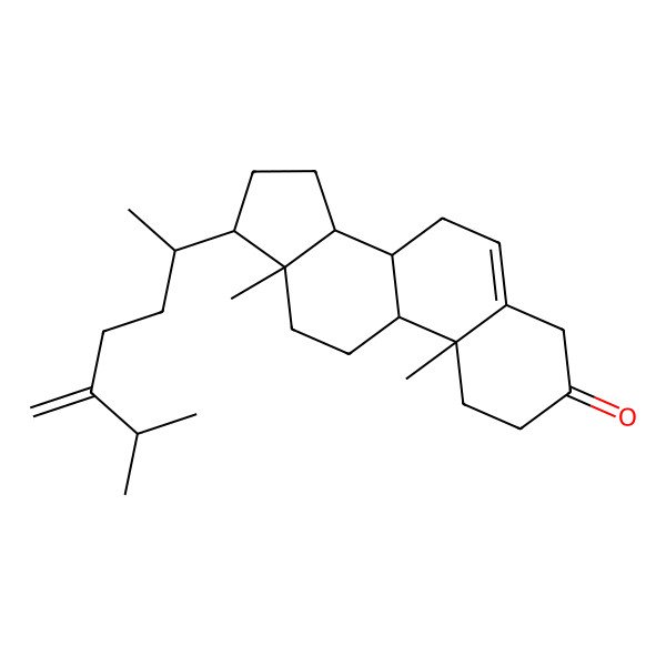 2D Structure of 10,13-Dimethyl-17-(6-methyl-5-methylideneheptan-2-yl)-1,2,4,7,8,9,11,12,14,15,16,17-dodecahydrocyclopenta[a]phenanthren-3-one
