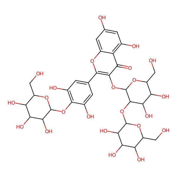 2D Structure of 3-[4,5-Dihydroxy-6-(hydroxymethyl)-3-[3,4,5-trihydroxy-6-(hydroxymethyl)oxan-2-yl]oxyoxan-2-yl]oxy-2-[3,5-dihydroxy-4-[3,4,5-trihydroxy-6-(hydroxymethyl)oxan-2-yl]oxyphenyl]-5,7-dihydroxychromen-4-one