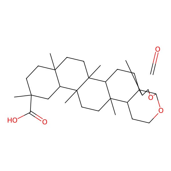 2D Structure of 2,5,8,11,14,22-Hexamethyl-21-oxo-18,20-dioxahexacyclo[12.11.0.02,11.05,10.015,23.019,23]pentacosane-8-carboxylic acid