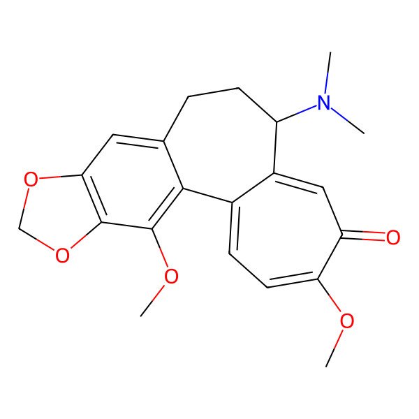 2D Structure of (9S)-9-(dimethylamino)-5,19-dimethoxy-15,17-dioxatetracyclo[10.7.0.02,8.014,18]nonadeca-1(19),2,4,7,12,14(18)-hexaen-6-one