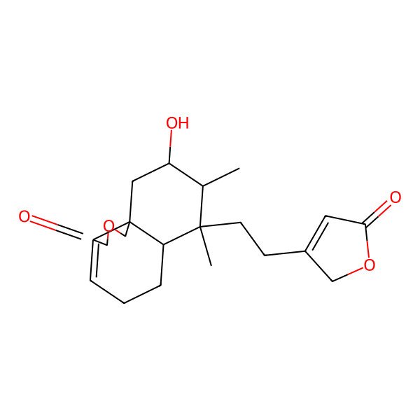 2D Structure of (6aR,7R,8S,9R,10aS)-9-hydroxy-7,8-dimethyl-7-[2-(5-oxo-2H-furan-3-yl)ethyl]-5,6,6a,8,9,10-hexahydro-1H-benzo[d][2]benzofuran-3-one