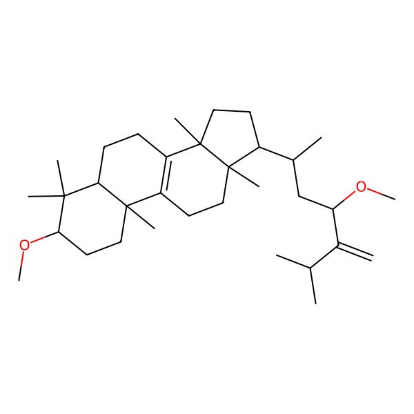 2D Structure of 3-methoxy-17-(4-methoxy-6-methyl-5-methylideneheptan-2-yl)-4,4,10,13,14-pentamethyl-2,3,5,6,7,11,12,15,16,17-decahydro-1H-cyclopenta[a]phenanthrene