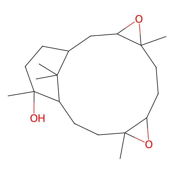 2D Structure of (1R,3R,5R,8R,10R,13R,14R)-5,10,14,17,17-pentamethyl-4,9-dioxatetracyclo[11.3.1.03,5.08,10]heptadecan-14-ol
