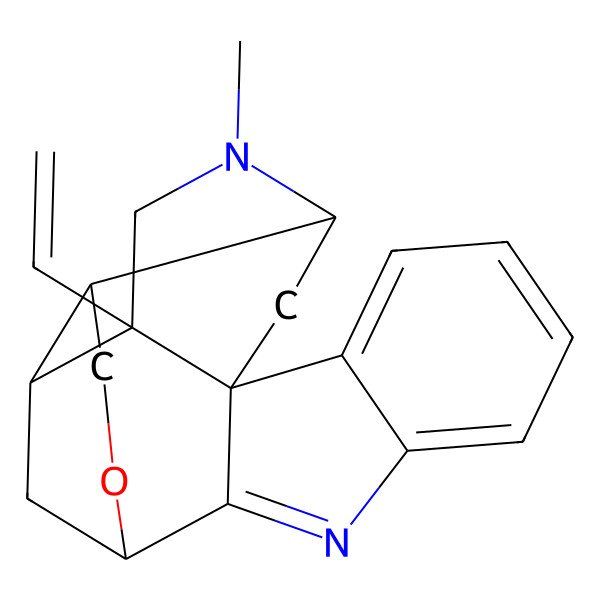 2D Structure of (3S,4S,4aR,6R,11bS,11cS)-2-Methyl-11c-vinyl-1,2,3,4,4a,5,6,11c-octahydro-6,4-(epoxymethano)-3,11b-methanopyrido[4,3-c]carbazole