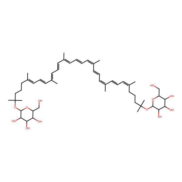 2D Structure of (2R,3S,4S,5R,6S)-2-(hydroxymethyl)-6-[(6E,8E,10E,12E,14E,16E,18E,20E,22E,24E,26E)-2,6,10,14,19,23,27,31-octamethyl-31-[(2S,3R,4S,5S,6S)-3,4,5-trihydroxy-6-(hydroxymethyl)oxan-2-yl]oxydotriaconta-6,8,10,12,14,16,18,20,22,24,26-undecaen-2-yl]oxyoxane-3,4,5-triol