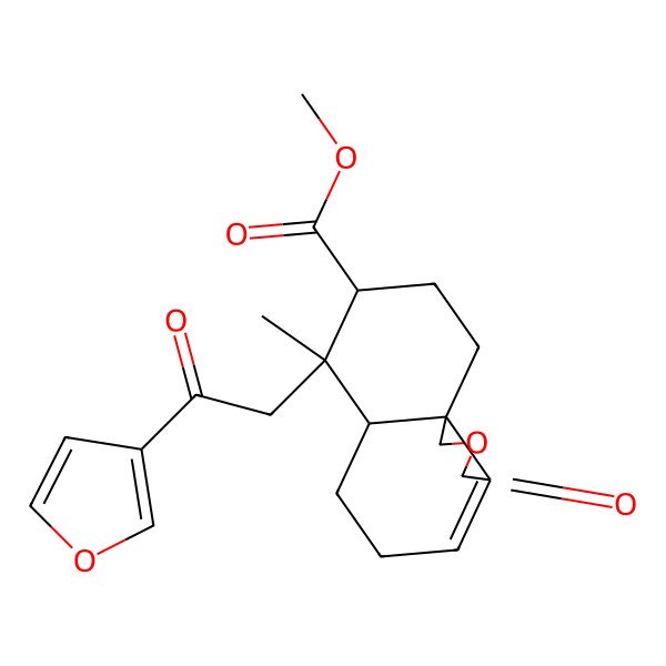 2D Structure of methyl (6aR,7R,8R,10aS)-7-[2-(furan-3-yl)-2-oxoethyl]-7-methyl-3-oxo-5,6,6a,8,9,10-hexahydro-1H-benzo[d][2]benzofuran-8-carboxylate
