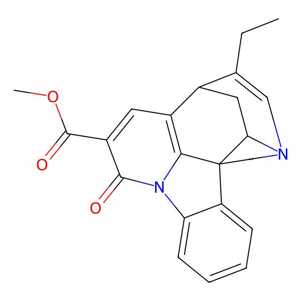 2D Structure of Methyl 14-ethyl-9-oxo-8,16-diazahexacyclo[11.5.2.11,8.02,7.016,19.012,21]henicosa-2,4,6,10,12(21),14-hexaene-10-carboxylate