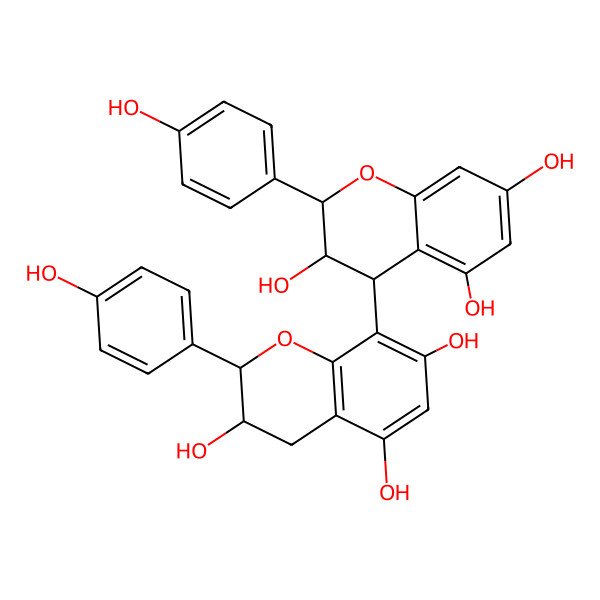 2D Structure of Afzelechin-(4alpha-->8)-epiafzelechin